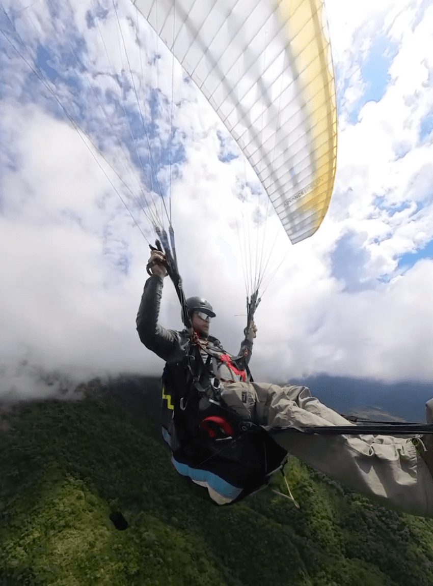 Paragliding over the mountains of Antioquia